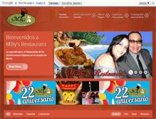 Tablet Screenshot of millyrestaurant.com